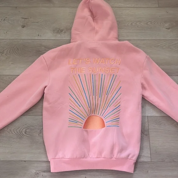DANDY Pink Hoodie with Embroidery